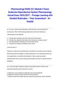Pharmacology NURS 251 Module 9 Exam Endocrine Reproductive System Pharmacology Actual Exam 2026&sol;2027 &ndash; Portage Learning with Detailed Rationales &ndash; Pass Guaranteed &ndash; A&plus; Graded