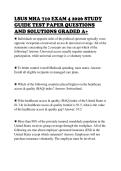 LSUS MHA 710 EXAM 4 2026 STUDY GUIDE TEST PAPER QUESTIONS AND SOLUTIONS GRADED A&plus;