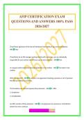 AFIP CERTIFICATION EXAM QUESTIONS AND ANSWERS 100&percnt; PASS 2026&sol;2027