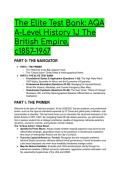 2026&sol;2027 Elite Test Bank & Study Guide&colon; AQA A-Level History 1J The British Empire &lpar;c&period;1857&ndash;1967&rpar;