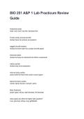 BIO 251 A&P 1 Lab Practicum Review Guide 2026&sol;2027 Questions And Correct  Detailed  Answers With Rationales 