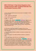 NSG 3100 Exam 3 Test Actual Questions And Verified Answers With Complete Rationale And Well Detailed Solutions 2026&period;
