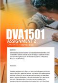 DVA1501 Assignment  2  2026  &vert; Due 13 April 2026  - Distinction Guaranteed