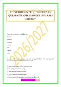ATI NUTRITION PROCTORED EXAM QUESTIONS AND ANSWERS 100&percnt; PASS 2026&sol;2027