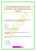ATI NUTRITION PRACTICE B EXAM QUESTIONS AND ANSWERS 100&percnt; PASS 2026&sol;2027