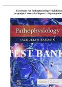 Test Bank for Pathophysiology 7th Edition by Jacquelyn L&period; Banasik &vert;&vert; ISBN&colon; 9780323761550 &vert;&vert; All Chapters 1-54 Covered &vert;&vert; VERIFIED & RECENTLY UPDATED VERSION