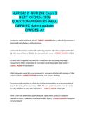 NUR 242 2 -NUR 242 Exam 3 BEST OF 2026-2027 QUESTION ANSWERS WELL DEFINED &lpar;latest update&rpar; GRADED A&plus;&period;