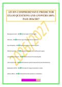 ATI RN COMPREHENSIVE PREDICTOR EXAM QUESTIONS AND ANSWERS 100&percnt; PASS 2026&sol;2027