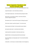 Home Inspection Questions and Correct Answers 2026