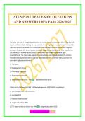 ATLS POST TEST EXAM QUESTIONS AND ANSWERS 100&percnt; PASS 2026&sol;2027