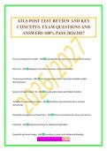 ATLS POST TEST REVIEW AND KEY CONCEPTS&period; EXAM QUESTIONS AND ANSWERS 100&percnt; PASS 2026&sol;2027