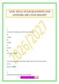 ATOC FINAL EXAM QUESTIONS AND ANSWERS 100&percnt; PASS 2026&sol;2027