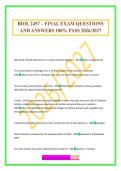 BIOL 2457 &ndash; FINAL EXAM QUESTIONS AND ANSWERS 100&percnt; PASS 2026&sol;2027