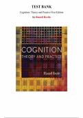 Test Bank for Cognition&colon; Theory and Practice First Edition &lpar;Russell Revlin&comma; 2012&rpar; &comma; Chapter 1-12 &vert; All Chapters 