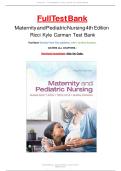 Test Bank - for Maternity and Pediatric Nursing 4th Edition by Susan Ricci&comma; All Chapters And Rationales Included &vert; Complete Guide A&plus;&vert; Latest updated version&period;