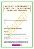 WEEK 10 BSN 346 SUBSTANCE MISUSE IN PREGNANCY EXAM QUESTIONS AND ANSWERS 100&percnt; PASS 2026&sol;2027