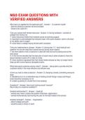 M&S EXAM QUESTIONS WITH VERIFIED ANSWERS