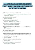 ALC MARKSMANSHIP COMPREHENSIVE STUDY GUIDE 2026 FULL QUESTIONS AND SOLUTIONS GRADED A&plus;