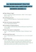 ALC MARKSMANSHIP PRACTICE EXAMINATION 2026 QUESTIONS WITH ANSWERS GRADED A&plus;