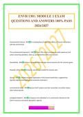 ENVR 1301&colon; MODULE 1 EXAM QUESTIONS AND ANSWERS 100&percnt; PASS 2026&sol;2027