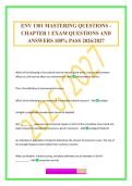 ENV 1301 MASTERING QUESTIONS - CHAPTER 1 EXAM QUESTIONS AND ANSWERS 100&percnt; PASS 2026&sol;2027