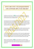 ENVS 1301 UNIT 1 EXAM QUESTIONS AND ANSWERS 100&percnt; PASS 2026&sol;2027