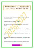 ENVR 1301 FINAL EXAM QUESTIONS AND ANSWERS 100&percnt; PASS 2026&sol;2027
