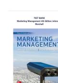 Test Bank For Marketing Management 4th Edition By Johnston&comma; Marshall&comma; Consists Of 14 Complete Chapters&comma; ISBN&colon; 978-1260381917