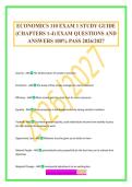 ECONOMICS 110 EXAM 1 STUDY GUIDE &lpar;CHAPTERS 1-4&rpar; EXAM QUESTIONS AND ANSWERS 100&percnt; PASS 2026&sol;2027