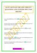 ECON 110 EXAM 2 REVIEW ZIRLOTT QUESTIONS AND ANSWERS 100&percnt; PASS 2026&sol;2027