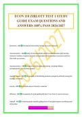 ECON 110 ZIRLOTT TEST 1 STUDY GUIDE EXAM QUESTIONS AND ANSWERS 100&percnt; PASS 2026&sol;2027