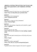ARIZONA CONTRACTOR LICENSE CR-67 EXAM AND PRACTICE QUESTIONS AND VERIFIED ANSWERS 2026