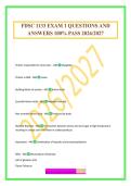 FDSC 1133 EXAM 1 QUESTIONS AND ANSWERS 100&percnt; PASS 2026&sol;2027