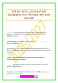 ENT 2041 FINAL EXAM REVIEW QUESTIONS AND ANSWERS 100&percnt; PASS 2026&sol;2027