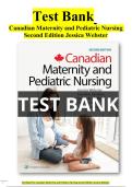 Canadian Maternity and Pediatric Nursing Second Edition Test Bank by Jessica Webster All Chapters &lpar;1-51&rpar; &vert; A&plus; ULTIMATE GUIDE