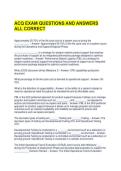 ACQ EXAM QUESTIONS AND ANSWERS ALL CORRECT