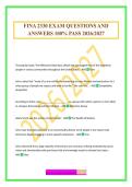 FINA 2330 EXAM QUESTIONS AND ANSWERS 100&percnt; PASS 2026&sol;2027