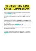 NR 511 MIDTERM EXAM  LATEST  CHAMBERLAIN