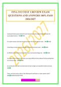 FINA 3313 TEST 1 REVIEW EXAM QUESTIONS AND ANSWERS 100&percnt; PASS 2026&sol;2027