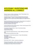 ACQ EXAM 1 QUESTIONS AND ANSWERS ALL CORRECT
