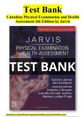 Canadian Physical Examination and Health Assessment 4th Edition Test Bank by Jarvis All Chapters &lpar;1-31&rpar; &vert; A&plus; ULTIMATE GUIDE 2024