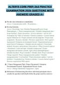 ALZHEIMER DISEASE DEFINITION UPDATED SCRIPT 2026 PRACTICE SOLUTIONS GRADED A&plus;