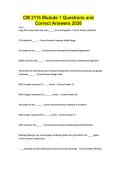 CM 2116 Module 1 Questions and Correct Answers 2026