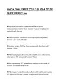 AMCA FINAL PAPER 2026 FULL Q&A STUDY  GUIDE GRADED A&plus; 