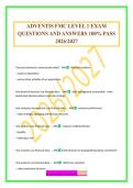 ADVENTIS FMC LEVEL 1 EXAM QUESTIONS AND ANSWERS 100&percnt; PASS 2026&sol;2027
