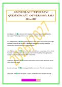 GSCM 211&colon; MIDTERM EXAM QUESTIONS AND ANSWERS 100&percnt; PASS 2026&sol;2027