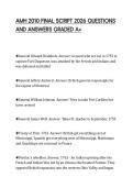 AMH 2010 FINAL SCRIPT 2026 QUESTIONS AND ANSWERS GRADED A&plus;