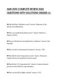 AMH 2010 COMPLETE REVIEW 2026 QUESTIONS WITH SOLUTIONS GRADED A&plus;