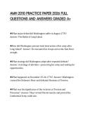 AMH 2010 PRACTICE PAPER 2026 FULL QUESTIONS AND ANSWERS GRADED A&plus;