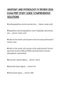 ANATOMY AND PHYSIOLOGY IV REVIEW 2026 EXAM PREP STUDY GUIDE COMPREHENSIVE SOLUTIONS